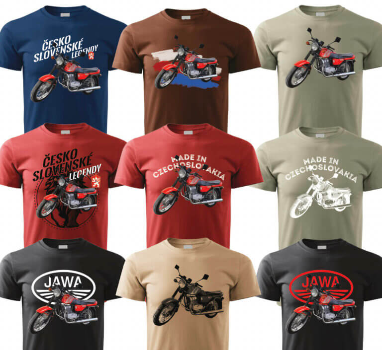 JAWA 350 – 638, tričko, mikina, kšiltovka, zástěra, půlitr, hrnek