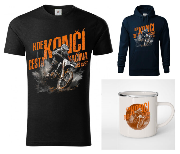 Motorkářské tričko, motorkářská mikina, ENDURO