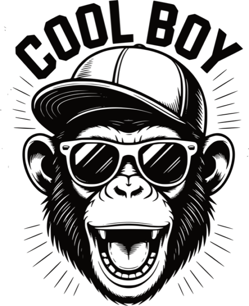 Cool boy, černý potisk