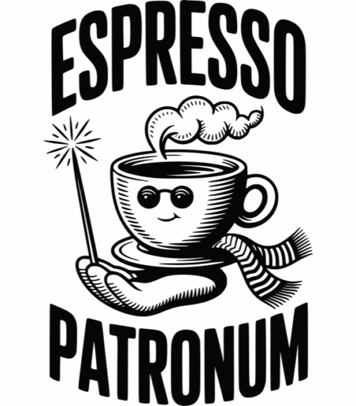 Espresso patronum, černý tisk - Obrázek 2