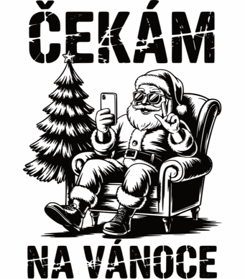 Čekám na Vánoce, černý tisk - Obrázek 2