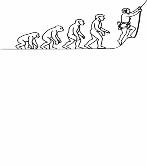 Evoluce horolezec, černý tisk - Obrázek 2