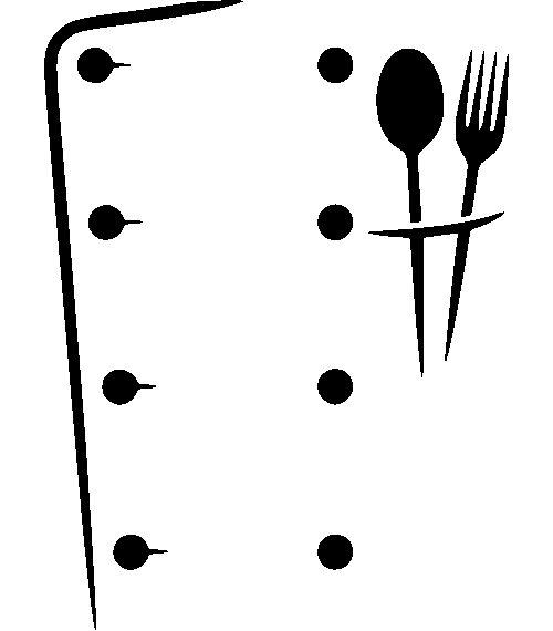 Kuchařská uniforma, černý tisk - Obrázek 2