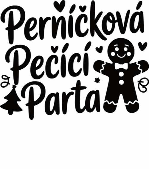 Perníčková pečící parta, černý tisk - Obrázek 2