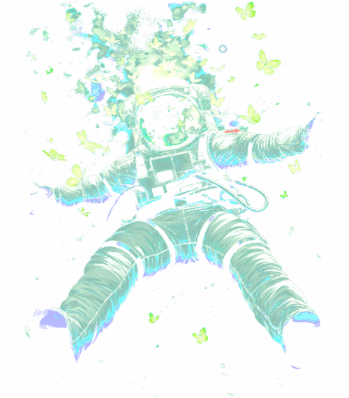 Astronaut obklopený motýly - Obrázek 2