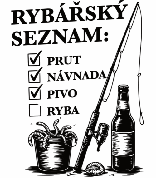 Rybářský seznam, černý potisk - Obrázek 2