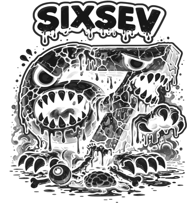 Sixsev horror 67, černý tisk Sixsev horror 67, černý tisk - Obrázek 2